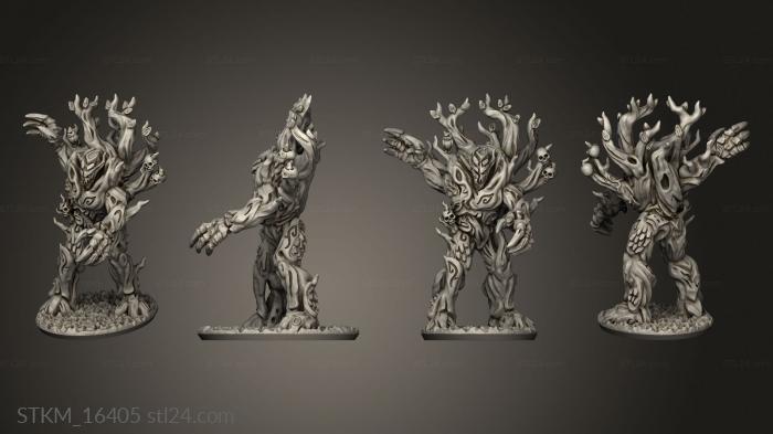 Статуэтки герои, монстры и демоны (Древесный человек, STKM_16405) 3D модель для ЧПУ станка