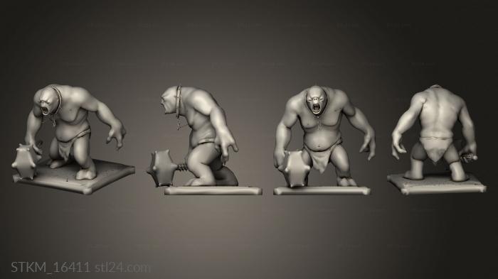 Статуэтки герои, монстры и демоны (Тролль властелин колец, STKM_16411) 3D модель для ЧПУ станка