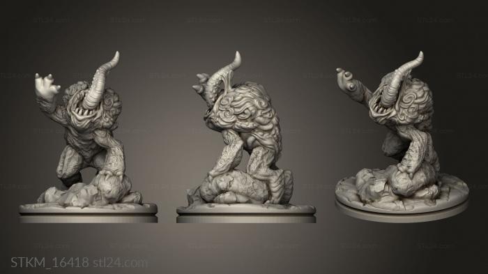 Figurines heroes, monsters and demons (Brain Dog, STKM_16418) 3D models for cnc