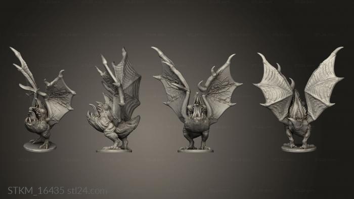 Figurines heroes, monsters and demons (Flying Goblin Hound, STKM_16435) 3D models for cnc