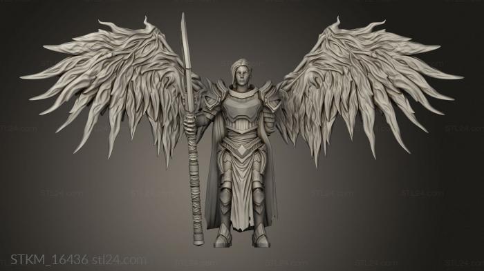 Статуэтки герои, монстры и демоны (Сикорра Аазимар Крылья Паладина, STKM_16436) 3D модель для ЧПУ станка