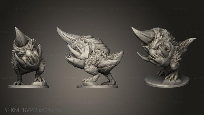 Figurines heroes, monsters and demons (Horned Goblin Hound, STKM_16442) 3D models for cnc