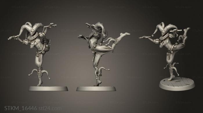 Figurines heroes, monsters and demons (Twisted Cae Jesters Jester Female, STKM_16446) 3D models for cnc