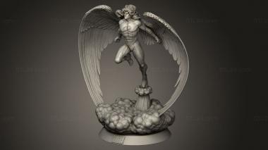 Figurines heroes, monsters and demons (men Angel Xmen NSF FI Angellogo, STKM_16448) 3D models for cnc