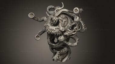 Figurines heroes, monsters and demons (Undead Beholder Eye, STKM_16452) 3D models for cnc