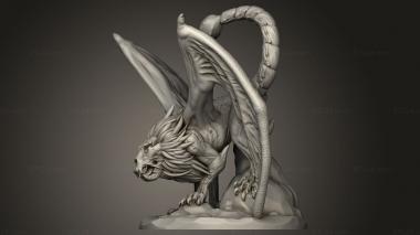 Figurines heroes, monsters and demons (Undead Manticore, STKM_16454) 3D models for cnc