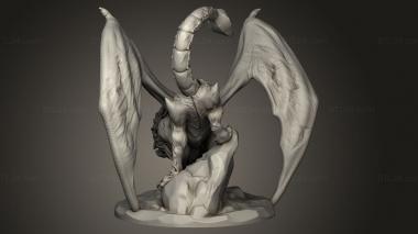 Figurines heroes, monsters and demons (Undead Manticore, STKM_16454) 3D models for cnc