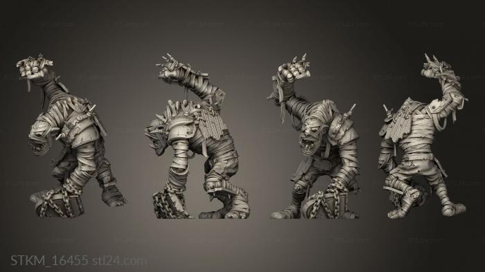 Figurines heroes, monsters and demons (undead necro shambling Mummy, STKM_16455) 3D models for cnc