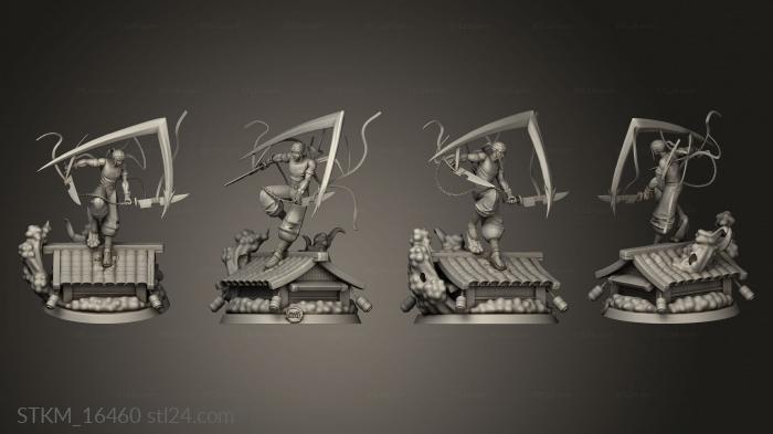 Figurines heroes, monsters and demons (Uzui Tengen Kimetsu Yaiba Demon yer, STKM_16460) 3D models for cnc