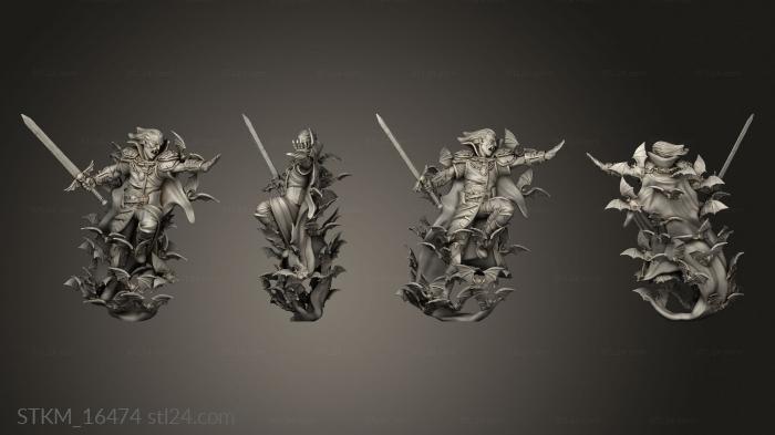 Figurines heroes, monsters and demons (Vampire Lord Attacking, STKM_16474) 3D models for cnc