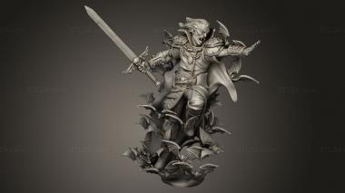 Figurines heroes, monsters and demons (Vampire Lord Attacking, STKM_16474) 3D models for cnc