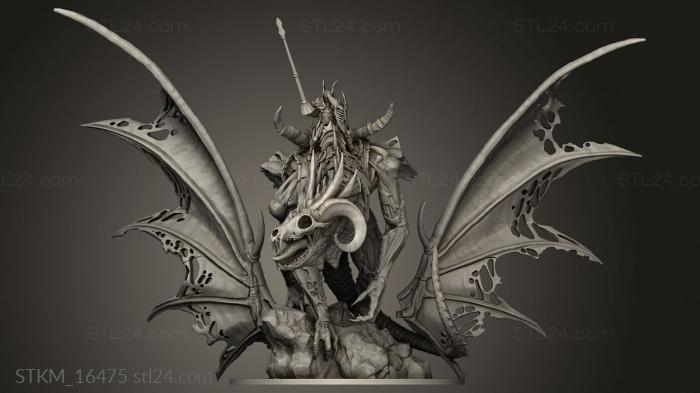 Figurines heroes, monsters and demons (Vampire Lord on Zombie Drake FCM, STKM_16475) 3D models for cnc