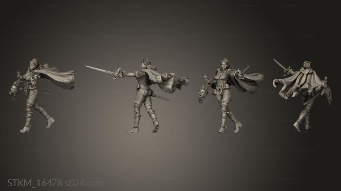 Figurines heroes, monsters and demons (Vampire One, STKM_16478) 3D models for cnc