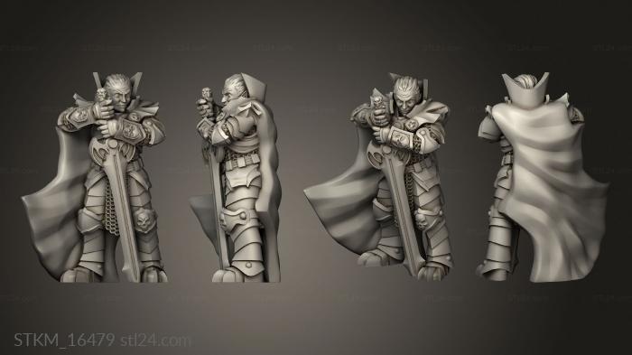 Figurines heroes, monsters and demons (the vampire two end sword, STKM_16479) 3D models for cnc