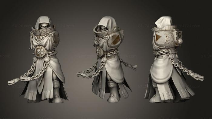 Figurines heroes, monsters and demons (Angry chappy with robes link DA chaplain, STKM_1649) 3D models for cnc