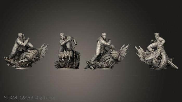 Статуэтки герои, монстры и демоны (Статуя Вергилия Крик дьявола, STKM_16499) 3D модель для ЧПУ станка