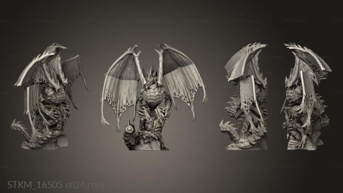 Figurines heroes, monsters and demons (Vile Steel Dragon, STKM_16505) 3D models for cnc