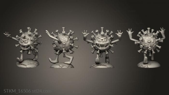 Figurines heroes, monsters and demons (virus, STKM_16506) 3D models for cnc