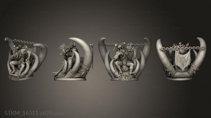 Figurines heroes, monsters and demons (vol jin for Stand chain, STKM_16511) 3D models for cnc