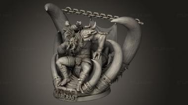 Figurines heroes, monsters and demons (vol jin for Stand chain, STKM_16511) 3D models for cnc