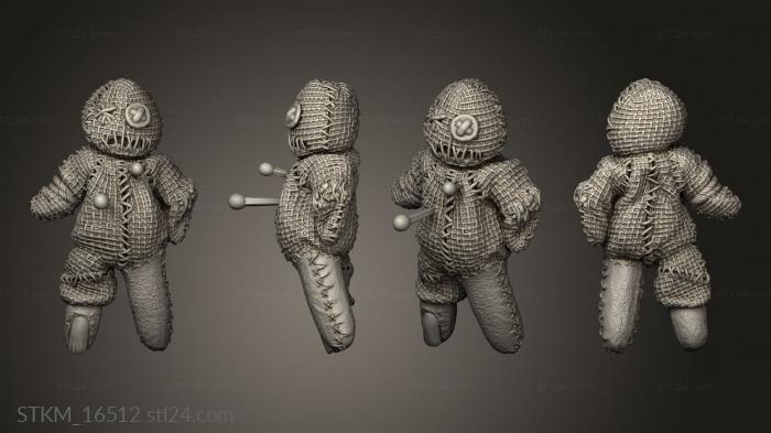 Figurines heroes, monsters and demons (Voodoo Doll pins, STKM_16512) 3D models for cnc