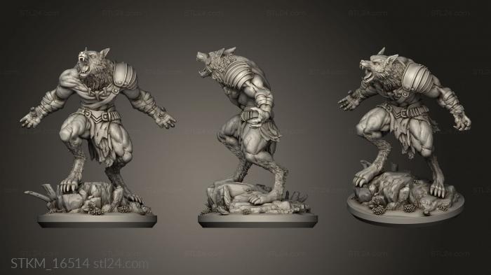 Figurines heroes, monsters and demons (Vukodlak Fighters, STKM_16514) 3D models for cnc