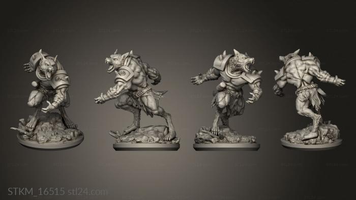 Figurines heroes, monsters and demons (Vukodlak Fighters, STKM_16515) 3D models for cnc