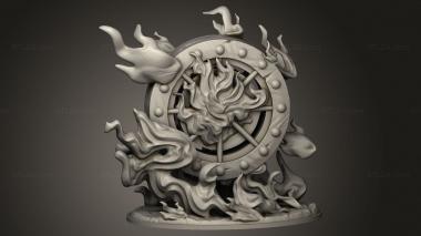 Figurines heroes, monsters and demons (wanyudo flame wheel ghost firewheel, STKM_16528) 3D models for cnc