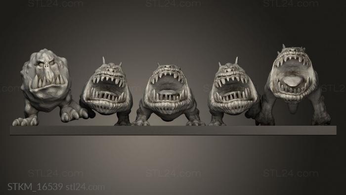 Figurines heroes, monsters and demons (orcs and goblins Squigs, STKM_16539) 3D models for cnc