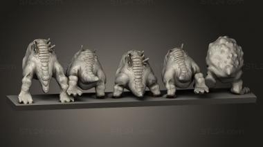 Figurines heroes, monsters and demons (orcs and goblins Squigs, STKM_16539) 3D models for cnc