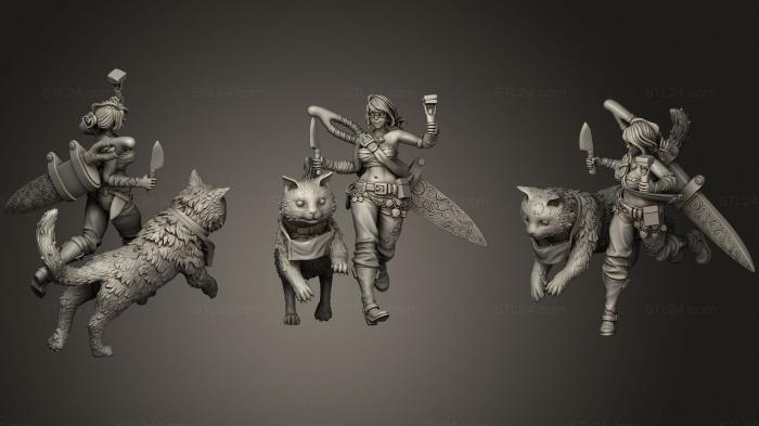 Figurines heroes, monsters and demons (Anna and Milk Shake, STKM_1654) 3D models for cnc