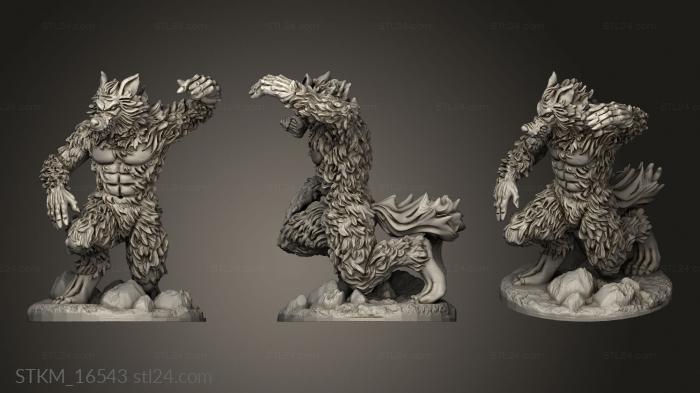 Figurines heroes, monsters and demons (Werewolf, STKM_16543) 3D models for cnc