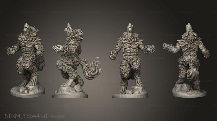 Figurines heroes, monsters and demons (Werewolf, STKM_16544) 3D models for cnc