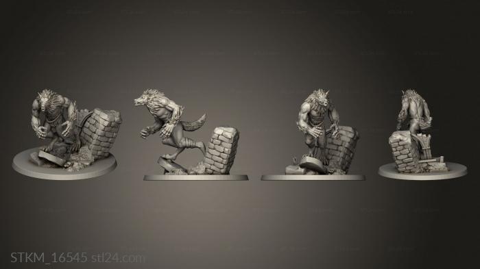Figurines heroes, monsters and demons (WEREWOLVES WEREWOLF, STKM_16545) 3D models for cnc
