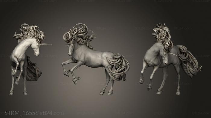 Figurines heroes, monsters and demons (White Unicorn, STKM_16556) 3D models for cnc