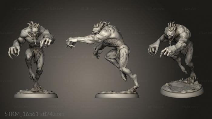 Figurines heroes, monsters and demons (White Werewolf Tavern Ghouls ghoul, STKM_16561) 3D models for cnc