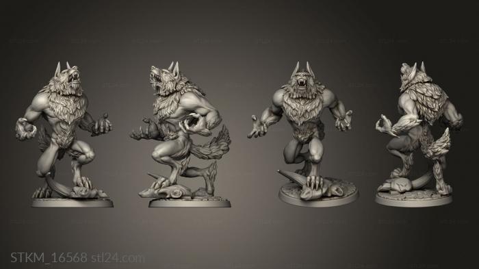 Figurines heroes, monsters and demons (White werewolf tavern Werewolves Furious, STKM_16568) 3D models for cnc