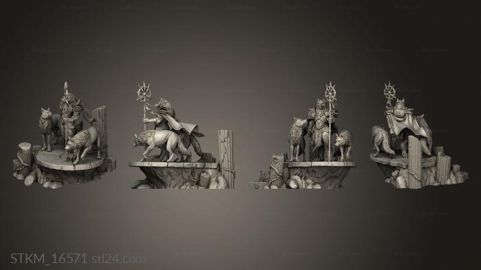Статуэтки герои, монстры и демоны (Таверна Белый Оборотень, STKM_16571) 3D модель для ЧПУ станка