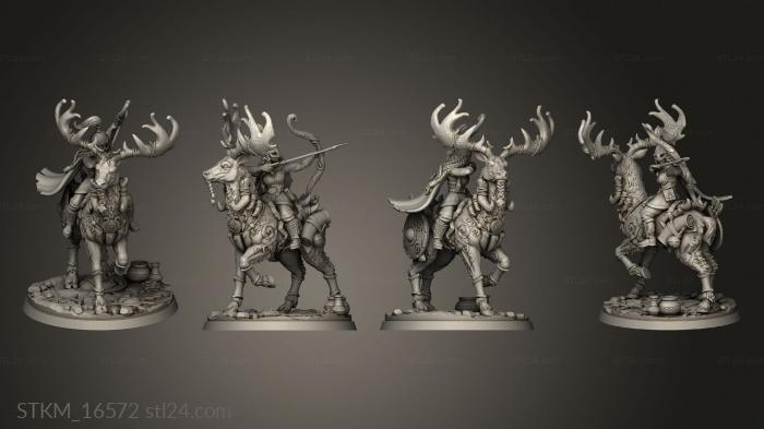 Figurines heroes, monsters and demons (ork Agnete the Troll hunter elk, STKM_16572) 3D models for cnc