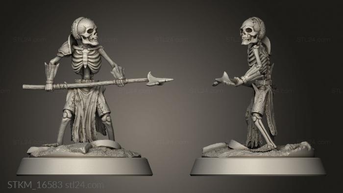 Figurines heroes, monsters and demons (Wight Apocalypse Skeleton Goblin, STKM_16583) 3D models for cnc