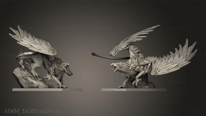 Figurines heroes, monsters and demons (Wild Griffin LAST SWORD, STKM_16585) 3D models for cnc