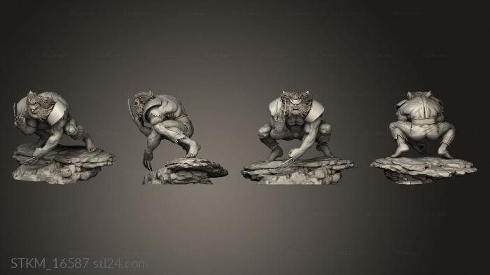 Figurines heroes, monsters and demons (Wild Wolverine Rep, STKM_16587) 3D models for cnc