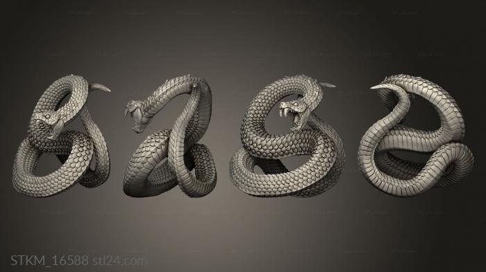 Figurines heroes, monsters and demons (Wilderness Monsters Bosses Giant Snakes Snake, STKM_16588) 3D models for cnc