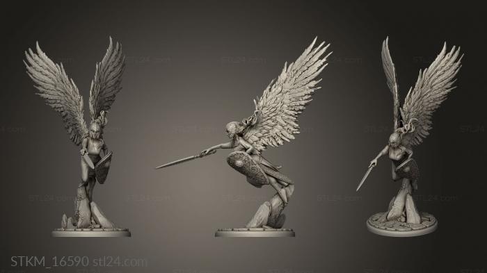 Figurines heroes, monsters and demons (Winged Valkyrie valkyrie wing, STKM_16590) 3D models for cnc