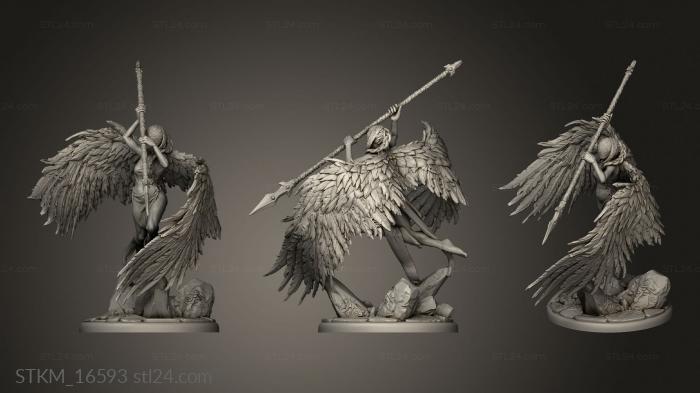 Figurines heroes, monsters and demons (Winged Valkyries Odin Elite Forces Odins Valkyrie, STKM_16593) 3D models for cnc