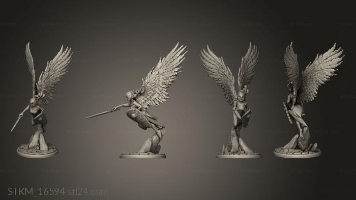 Figurines heroes, monsters and demons (Winged Valkyries Odin Elite Forces Odins Valkyrie, STKM_16594) 3D models for cnc