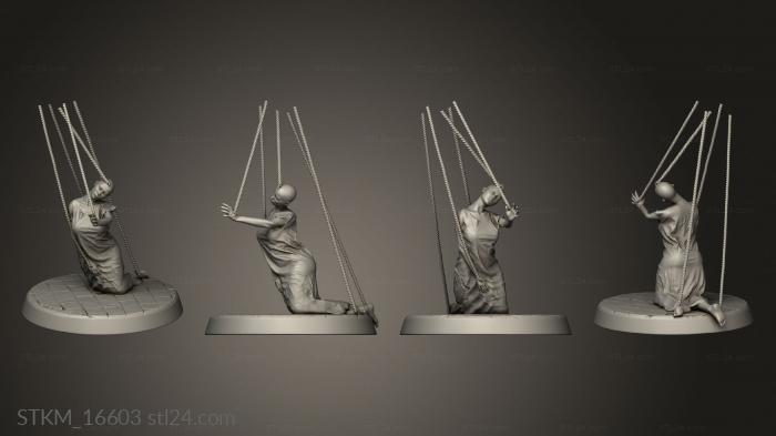 Статуэтки герои, монстры и демоны (Вислоухие Шуты Cae,Искривленная Женщина-Шут, STKM_16603) 3D модель для ЧПУ станка