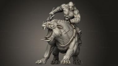 Figurines heroes, monsters and demons (Wolf Riders Wolfrider, STKM_16609) 3D models for cnc