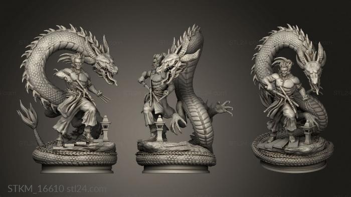 Figurines heroes, monsters and demons (Wolverine dragon Separado, STKM_16610) 3D models for cnc