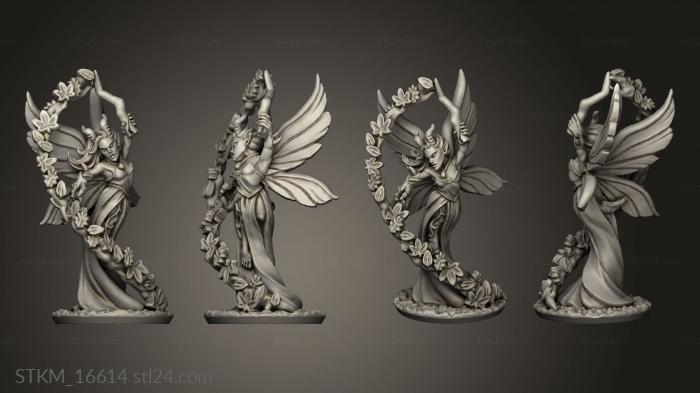 Figurines heroes, monsters and demons (Wood elf characters fae sorceress, STKM_16614) 3D models for cnc